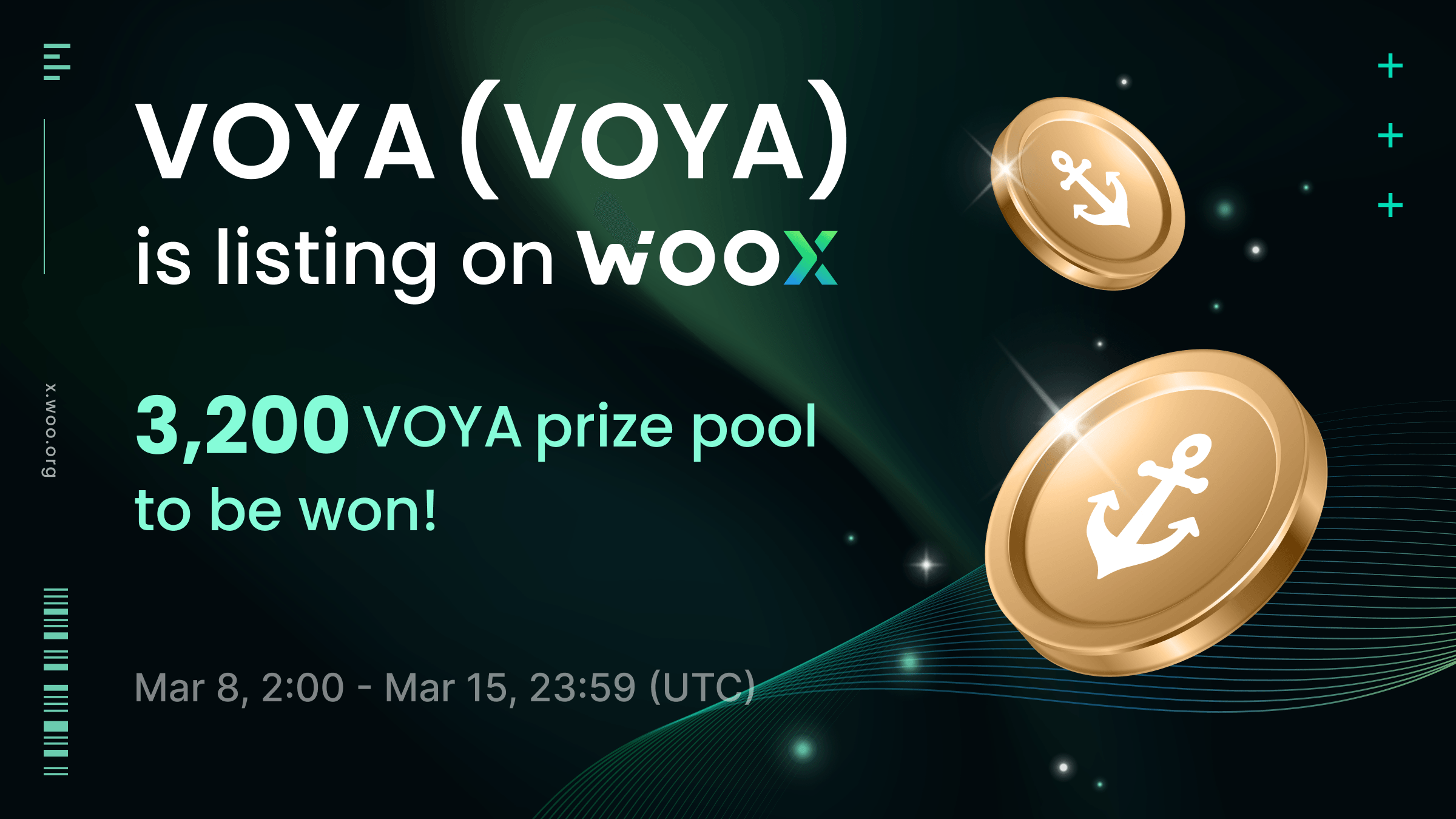 VOYA (VOYA) listing: Trade and share a 3,200 VOYA prize pool!