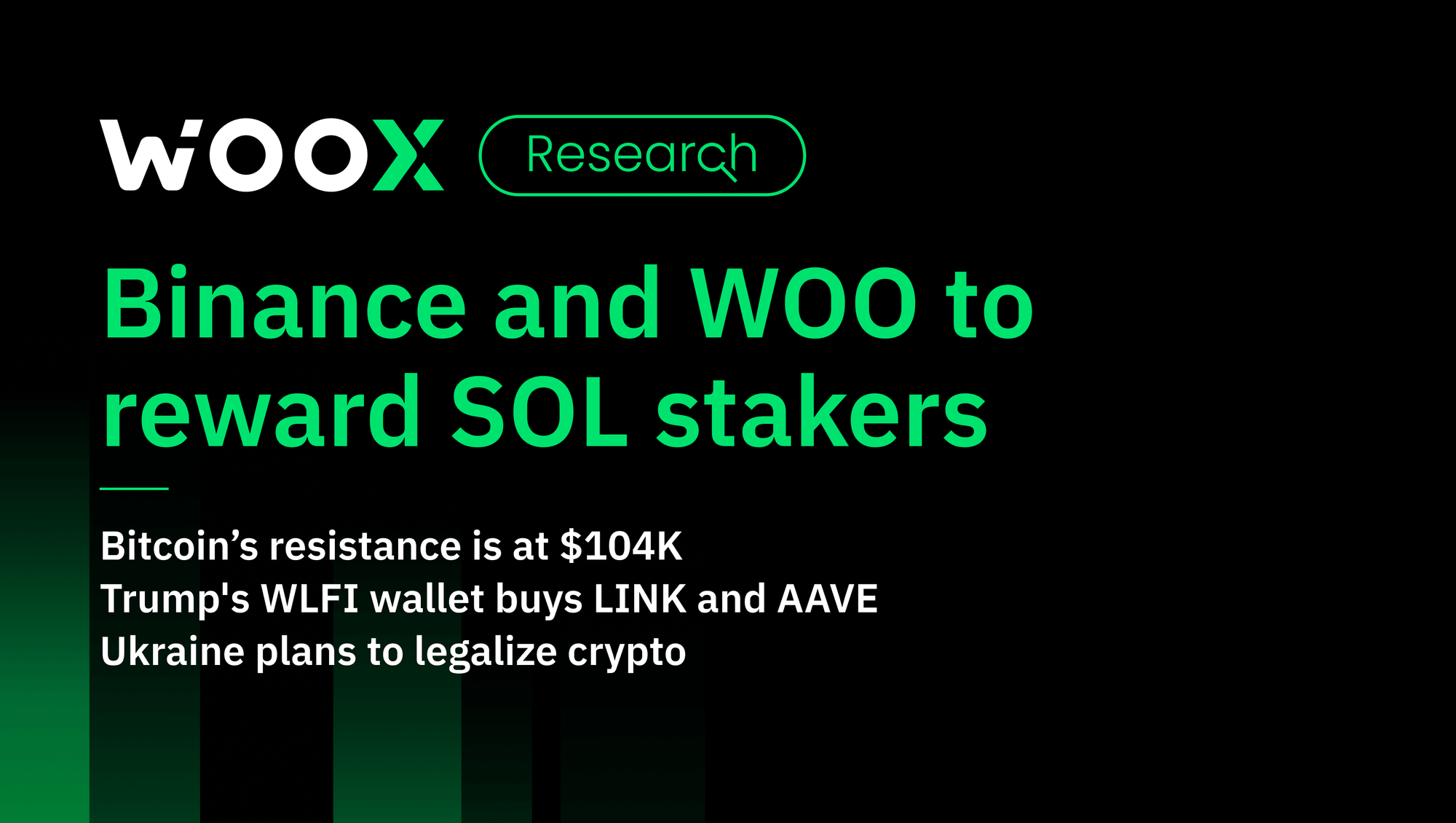 Binance and WOO to reward SOL stakers