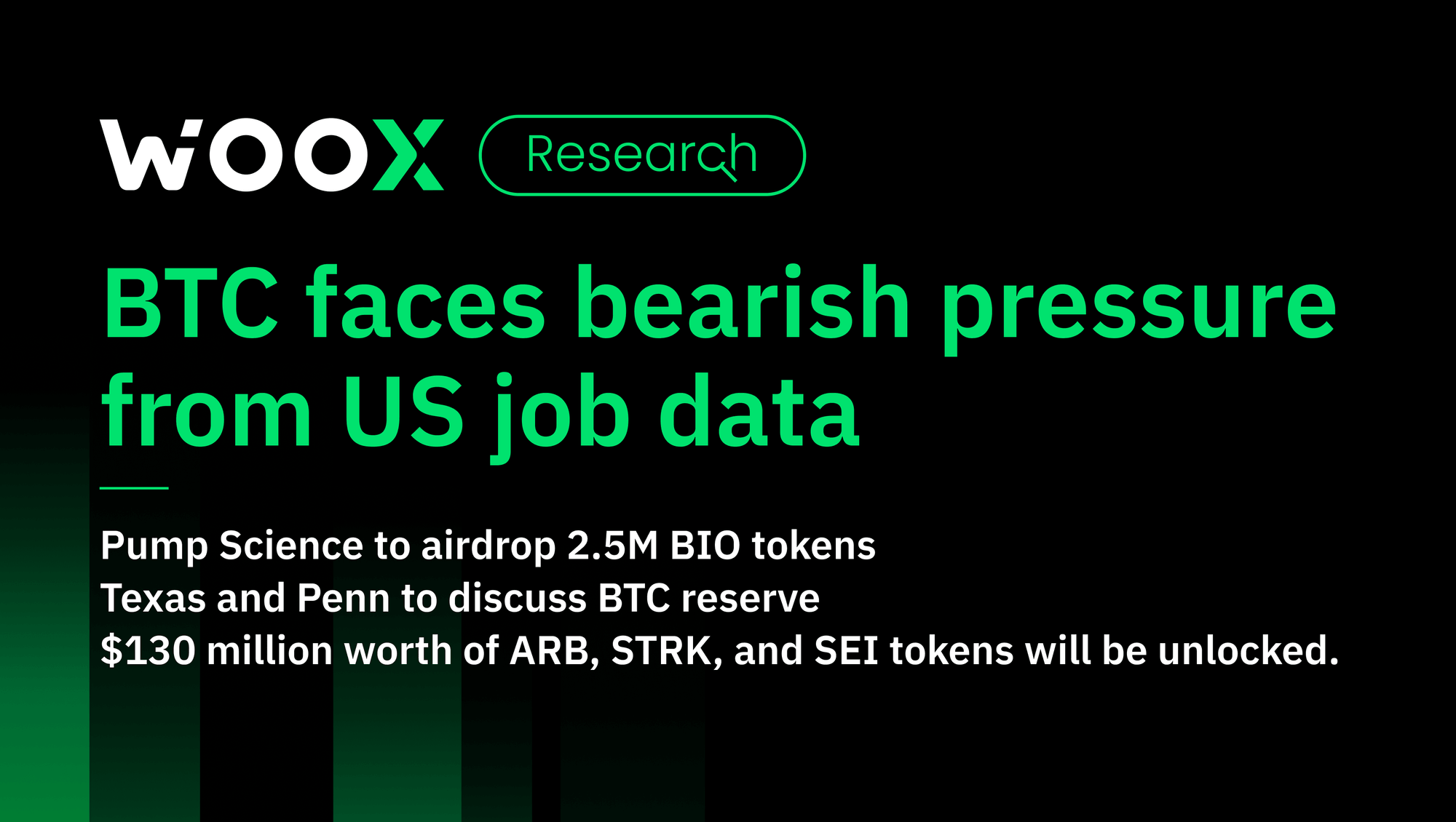BTC faces bearish pressure from US job data